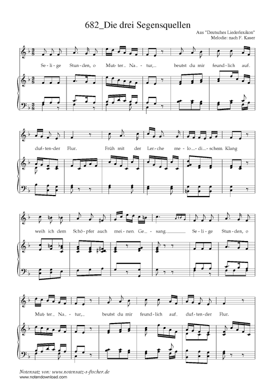 Product picture to: Die drei Segensquellen Aus "Deutsches Liederlexikon" A. Härtel (1865)