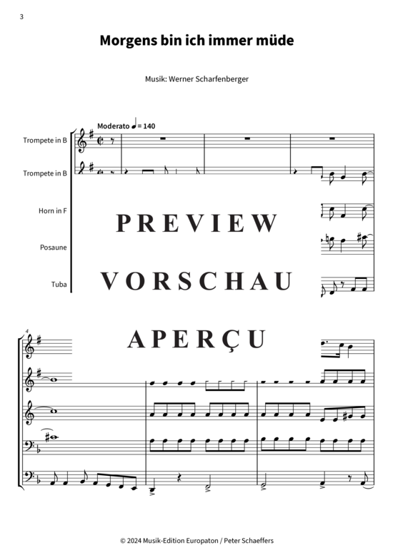 gallery: Morgens bin ich immer müde , Trude Herr, (Blechbläse Quintett)