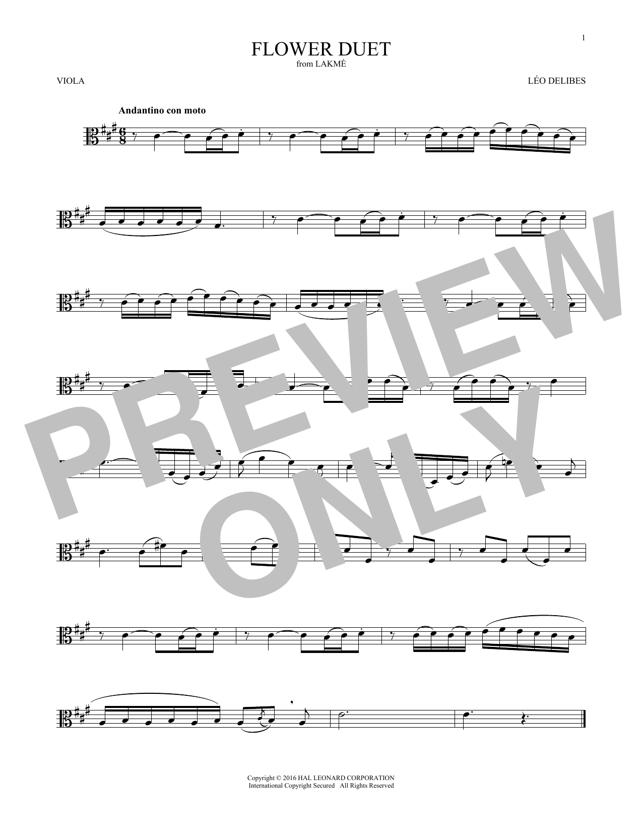 Product gallery: Page 1 of 1 Flower Duet, Léo Delibes