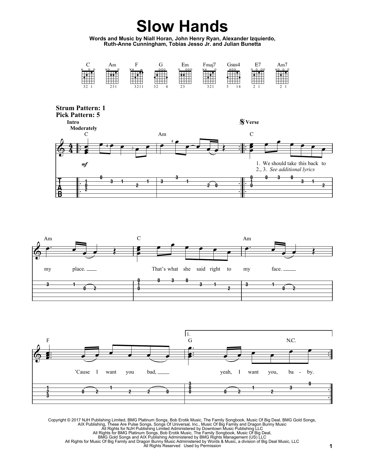 Product gallery: Page 1 of 1 Slow Hands, Niall Horan