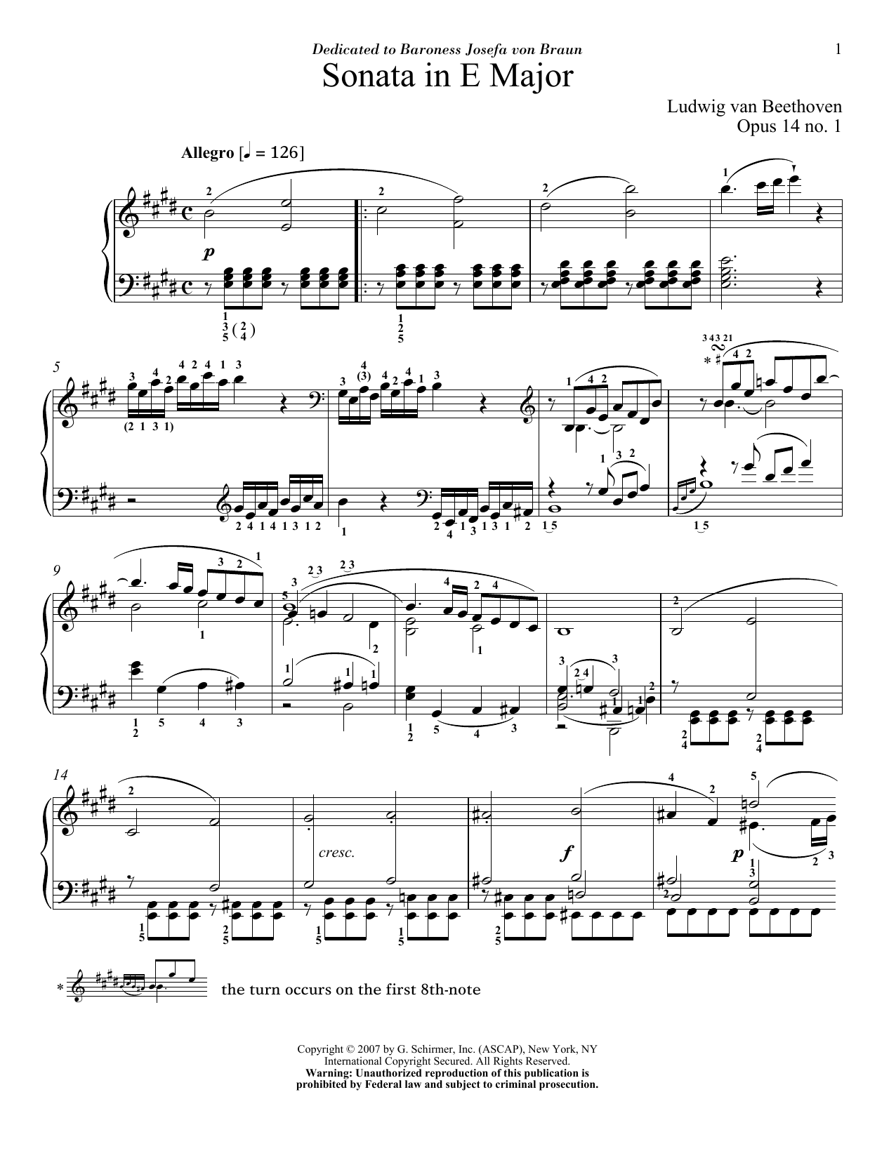 Product picture to: Piano Sonata No. 9, Op. 14, No. 1