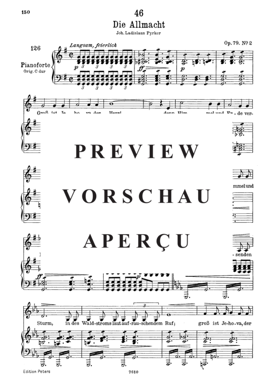 Product gallery: Page 2 of 5 Die Allmacht D.852, , Low Voice and Piano