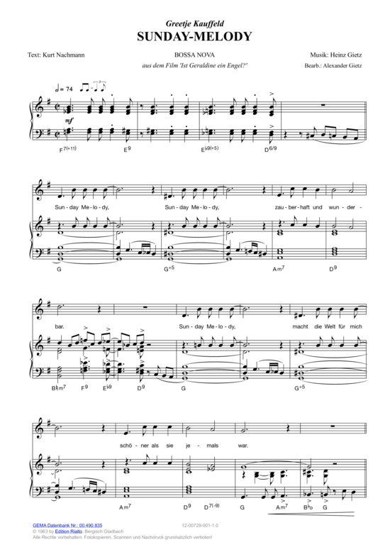 Produktbild zu: Sunday-Melody Greetje Kauffeld