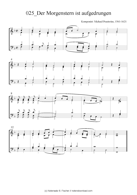 Product gallery: Page 1 of 1 Der Morgenstern ist aufgedrungen , , (Quartet in C)