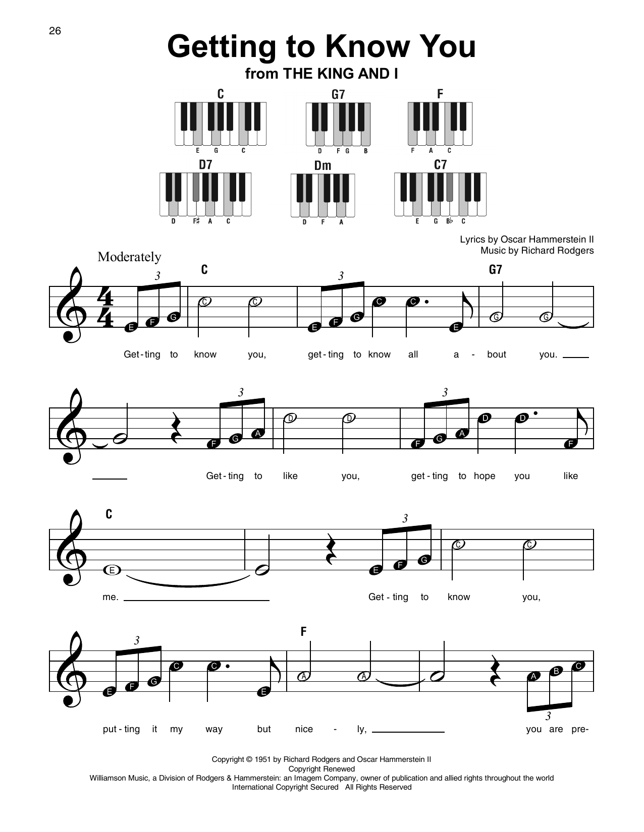 Product picture to:  Getting To Know You - Rodgers & Hammerstein