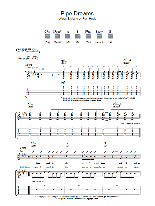 Produktgalerie: Seite 1 von 1 Pipe Dreams, Travis, Gitarre