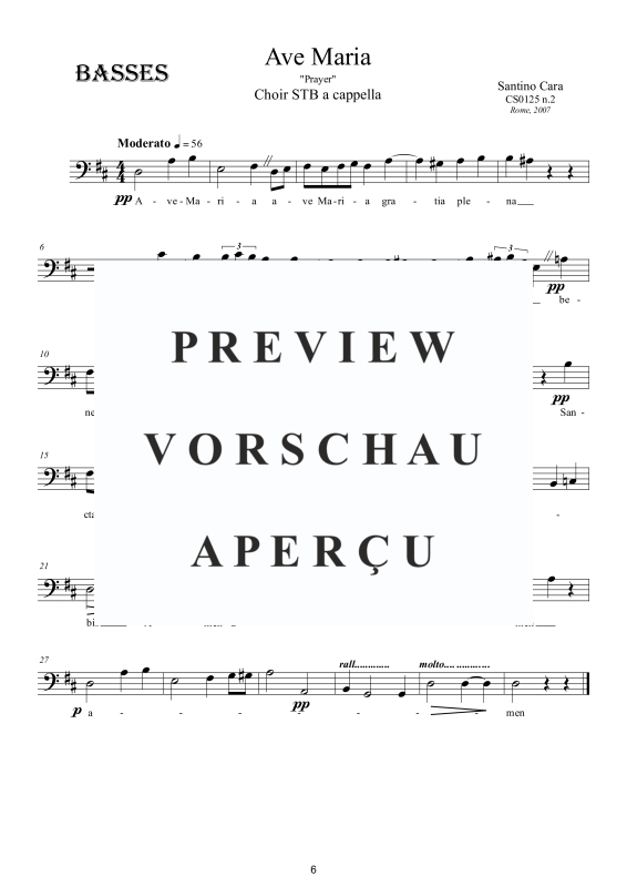 Produktgalerie: Seite 7 von 7 Ave Maria - Gebet, , Gemischter Chor 3-stimmig STB a capella