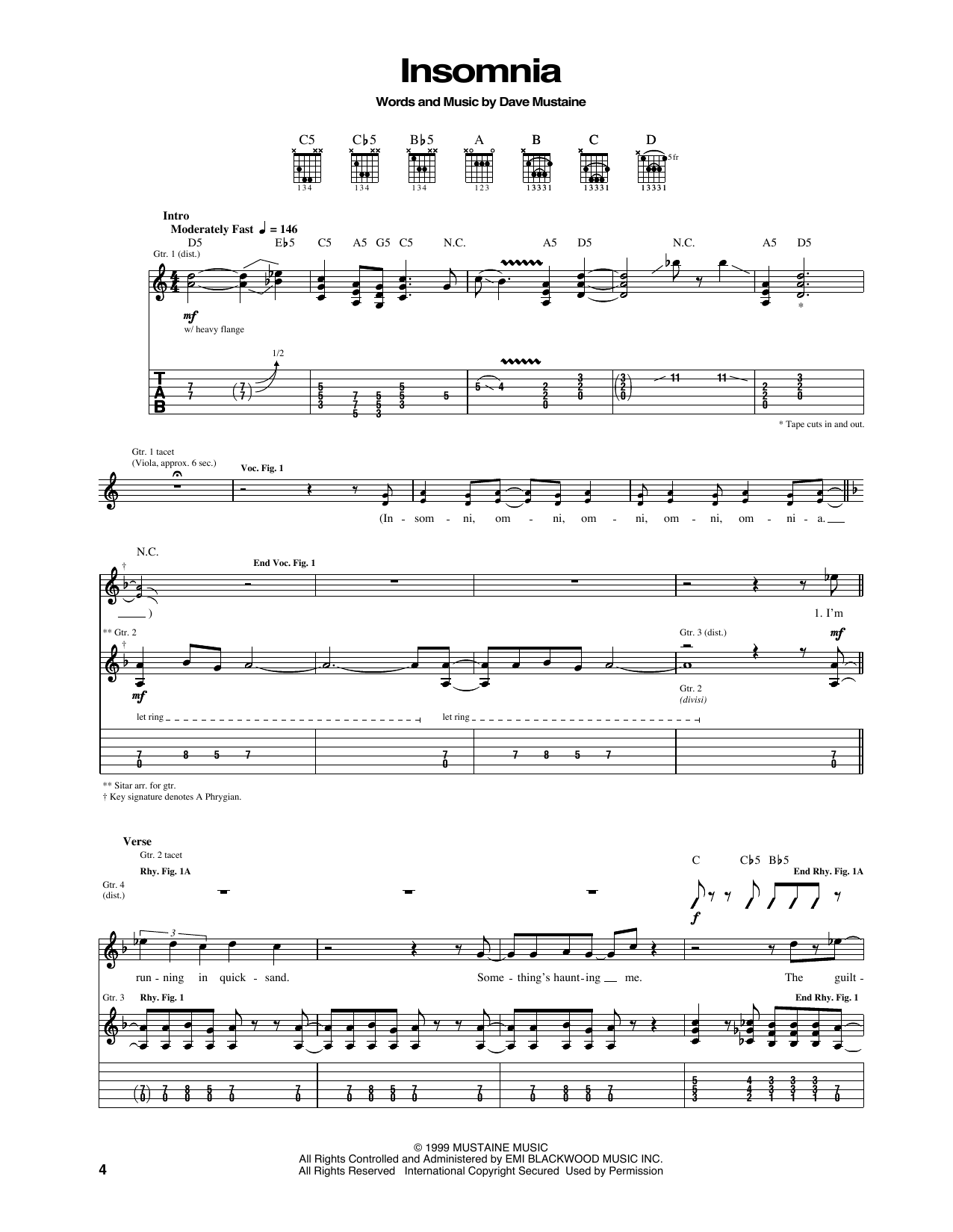 Produktgalerie: Seite 1 von 1 Insomnia, Megadeth, Gitarre