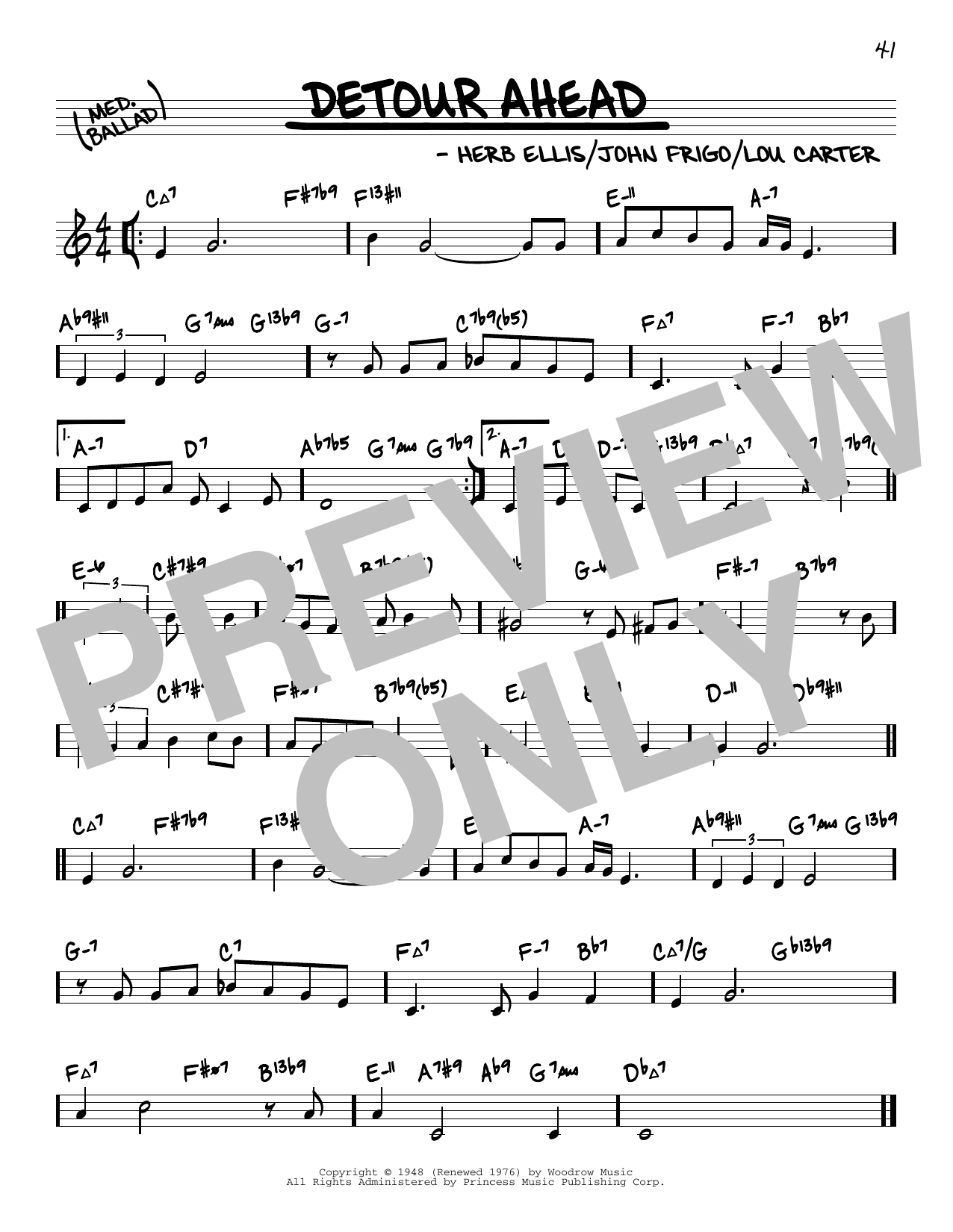 Product picture to: Detour Ahead (arr. David Hazeltine)