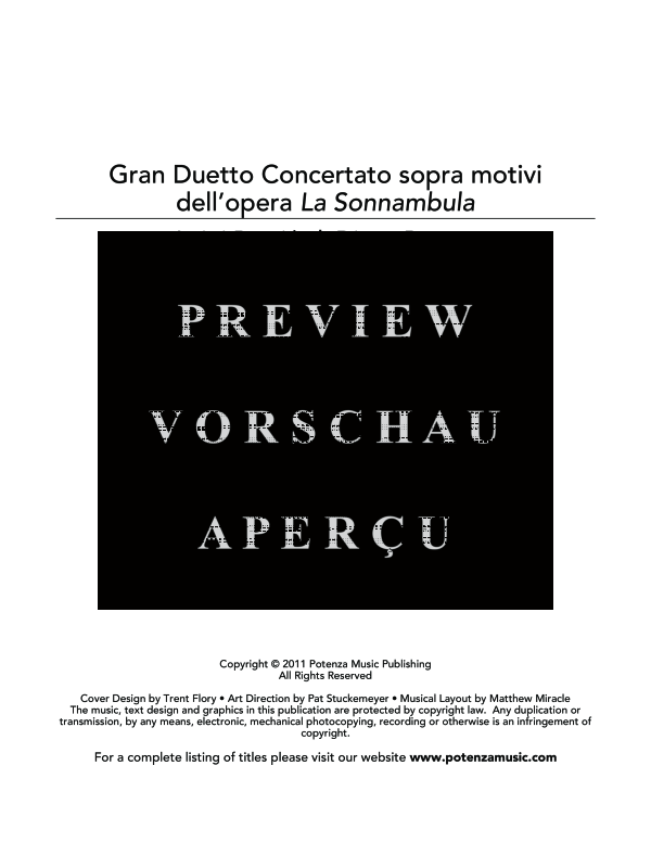 Produktgalerie: Seite 3 von 11 Gran Duetto Concertato sopra motivi dell´opera La Sonnambula, , (Trio Klarinette in Es, Klarinette in B und Klavier)