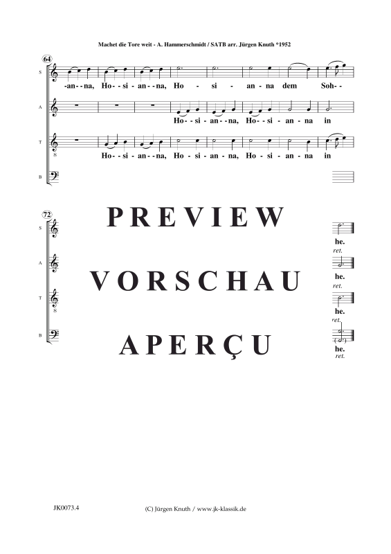 Product gallery: Page 5 of 5 Machet die Tore weit , , (mixed choir)