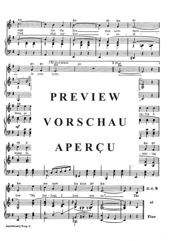 Product gallery: Page 4 of 8 Anniversary Song , Jolson, Al  , Piano and Voice