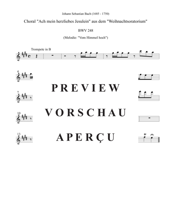 Produktgalerie: Seite 5 von 5 Ach mein herzliebes Jesulein (Orgel + Stimme in C und B) , ,  (Trompete + Orgel)