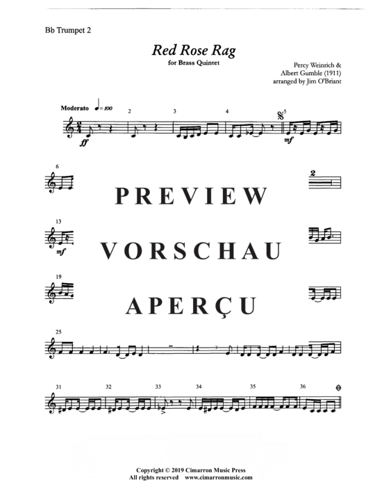 gallery: Red Rose Rag , , (Blechbläser Quintett)