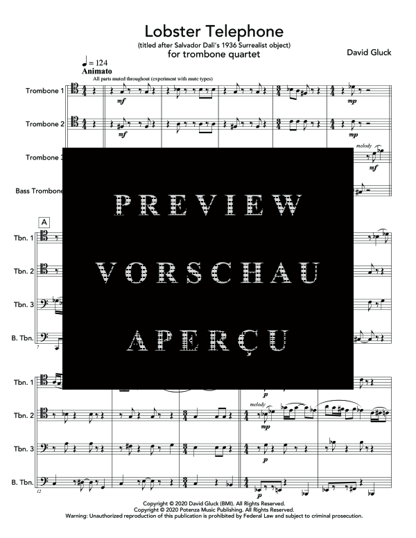 Product gallery: Page 5 of 11 Lobster Telephone, , (Trombone quartet)