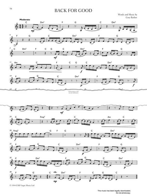 Produktgalerie: Seite 1 von 1 Back For Good, Take That, Trompete