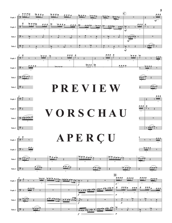 Product gallery: Page 6 of 21 Fantasy Movements 5 Sätze , , (Tuba Quartet: 2x Baritone, 2xTuba)