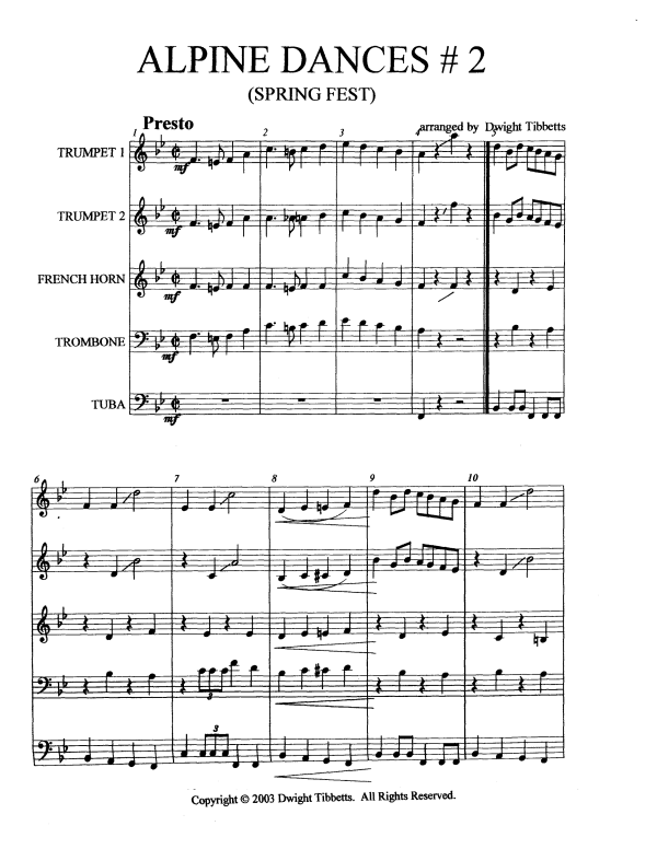 Produktgalerie: Seite 1 von 11 Alpine Dances #2, , Blechbläserquintett