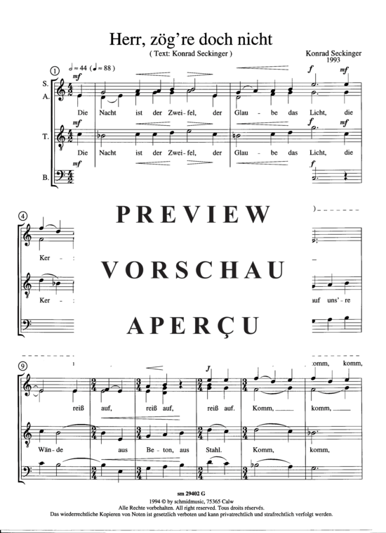 Product gallery: Page 2 of 5 Herr, zögre doch nicht , , (mixed choir)
