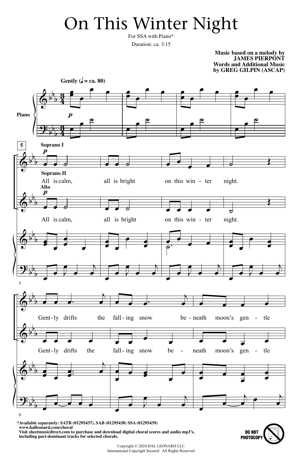 Produktgalerie: Seite 1 von 1 On This Winter Night, Greg Gilpin, Chor