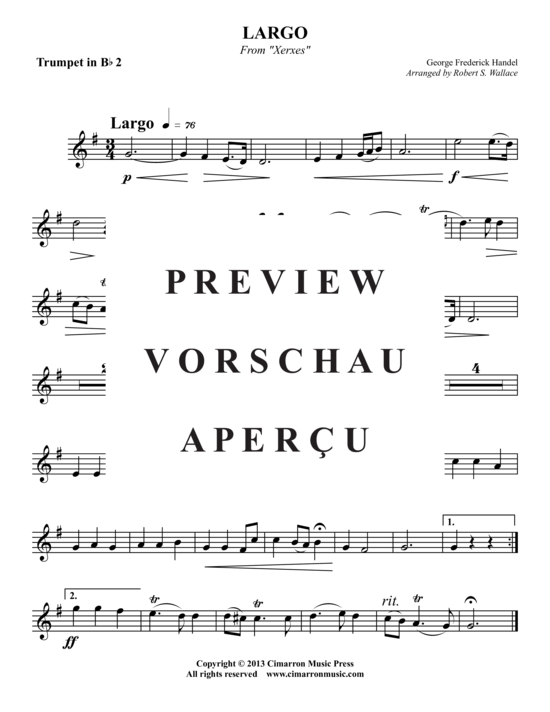 Produktgalerie: Seite 6 von 11 Largo aus Xerxeso , , (Blechbläser-Quintett + Orgel)