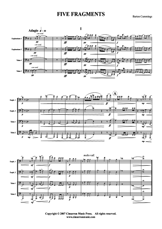 Product picture to: Fünf Fragmente Barton Cummings