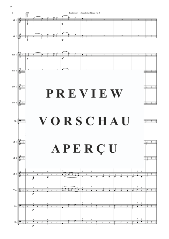 Produktgalerie: Seite 9 von 11 Deutscher Tanz Nr. 5, , Jugendkammerorchester