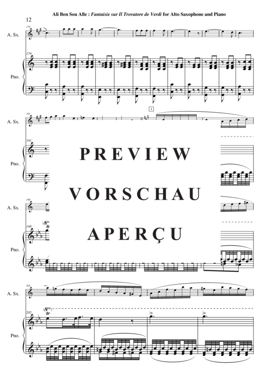 Product gallery: Page 13 of 21 Fantaisie sur Il Trovatore de Verdi , , (alto saxophone + piano)