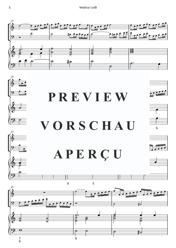 Product gallery: Page 7 of 11 Vestiva i colli - I Colli Vestiti di Verde - Madrigale pastorale in tre voci, , Violin, violoncello and harpsichord