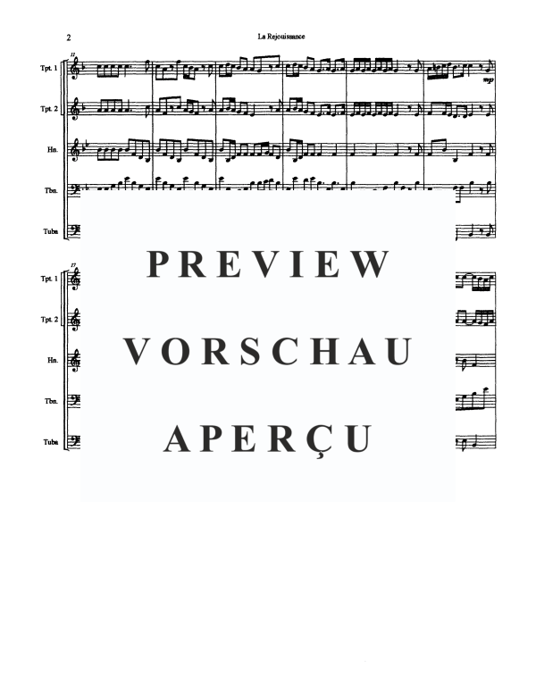 Produktgalerie: Seite 4 von 11 La Réjouissance, , Blechbläserquintett