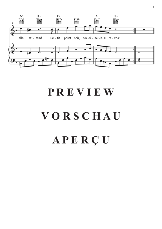 Produktgalerie: Seite 5 von 5 Coccinelle, Demoiselle, , (Gesang + Klavier, Gitarre)