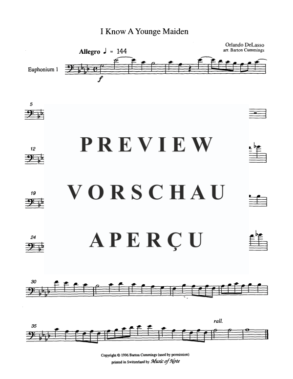 Produktgalerie: Seite 5 von 8 I Know a Younge Maiden, , Tuba Quartett EETT
