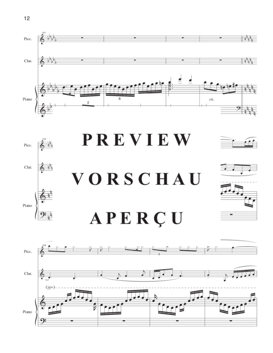 Product gallery: Page 15 of 21 Night Flight , , (piccolo, clarinet and piano)