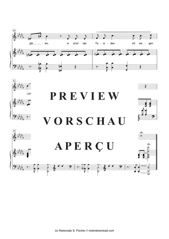 Product gallery: Page 3 of 3 Geegnet sei, durch den die Welt entstand  , , Piano and Voice