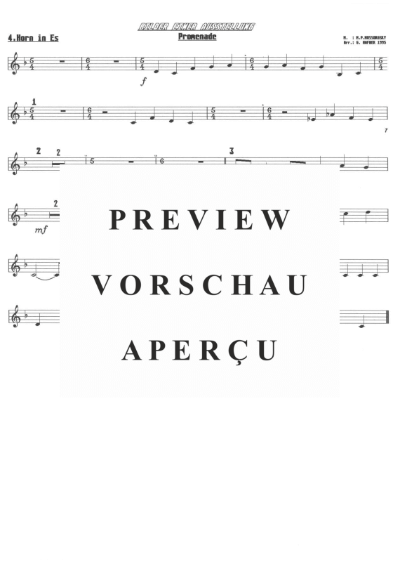 Product gallery: Page 6 of 11 Promenade aus ´Bilder einer Ausstellung´, , (Brass Ensemble)