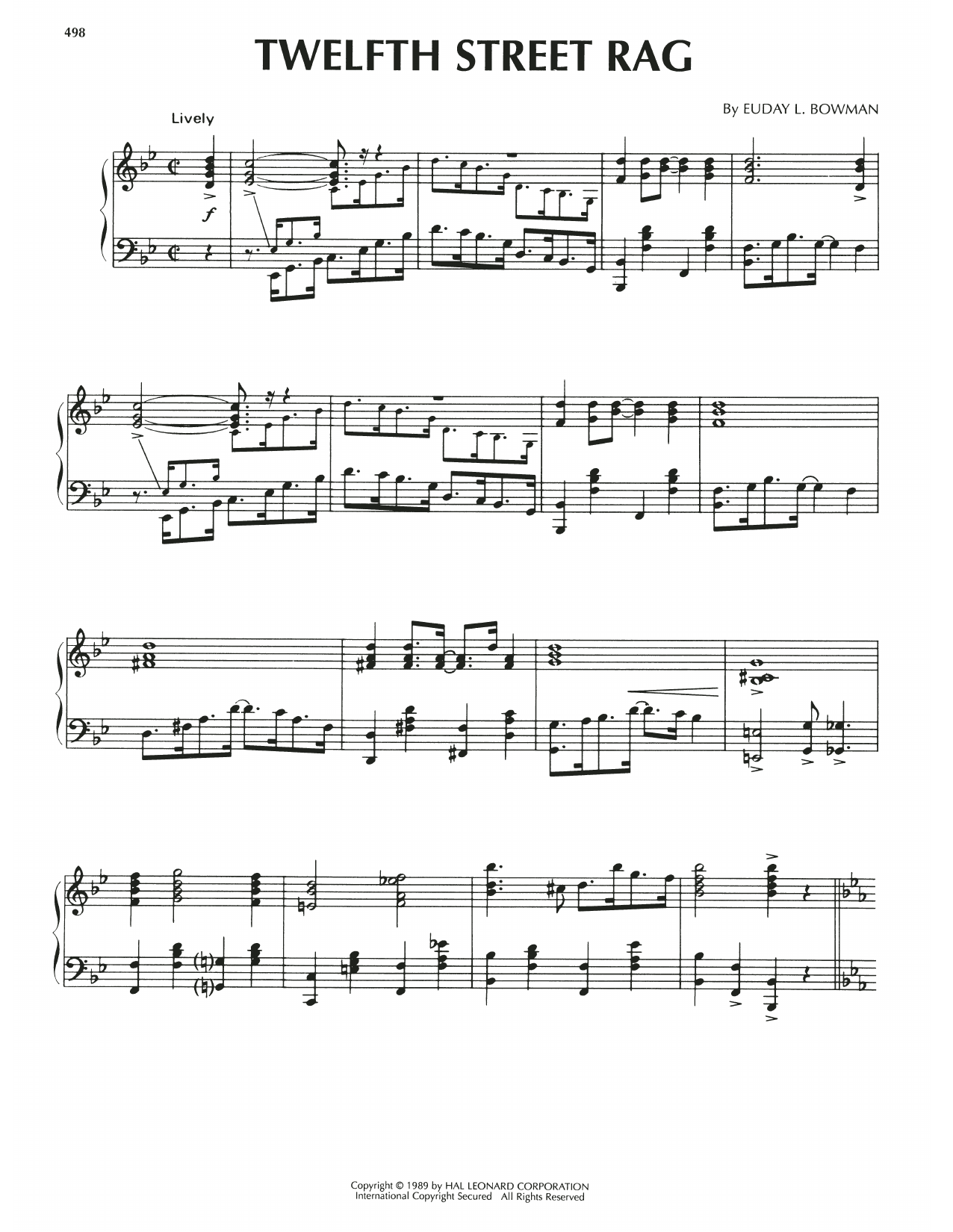 Produktbild zu: Twelfth Street Rag