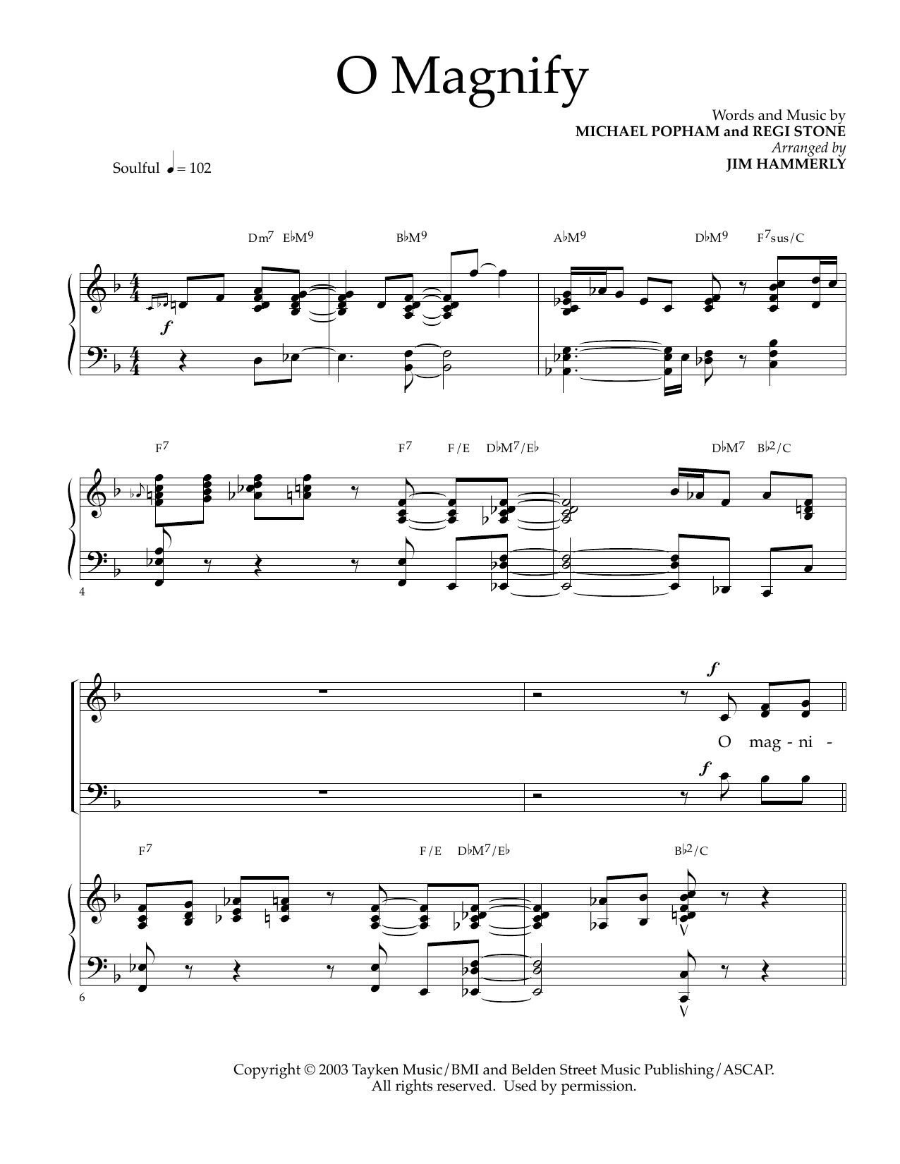 Product picture to: O Magnify (arr. Jim Hammerly)
