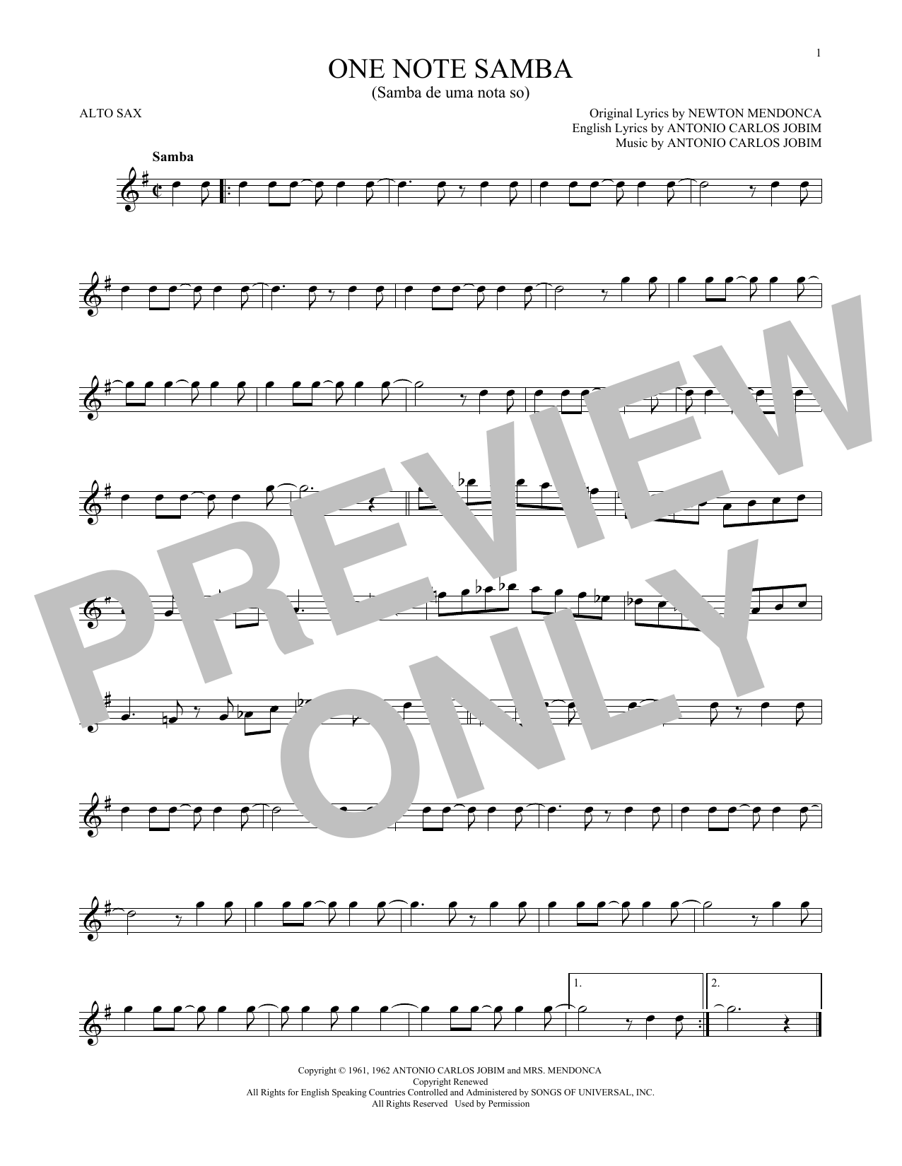 Product gallery: Page 1 of 1 One Note Samba (Samba De Uma Nota So), Antonio Carlos Jobim