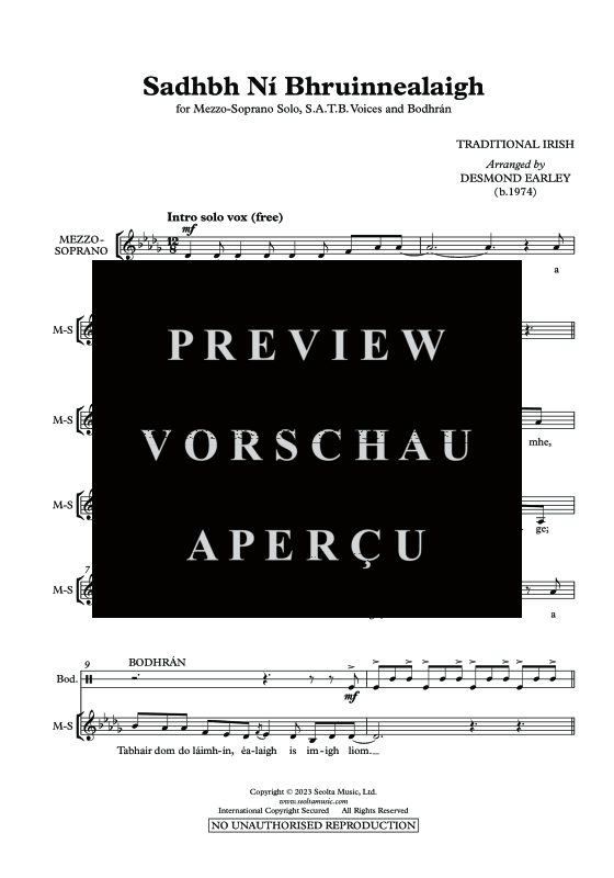 Produktgalerie: Seite 4 von 11 Sadhbh Ní Bhruinneallaigh, , Mezzo-Sopran Solo, Gemischter Chor und irische Trommel