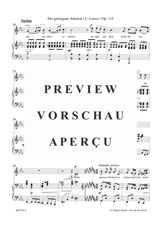 gallery: Der gefangene Admiral Op. 115, , Gesang + Klavier