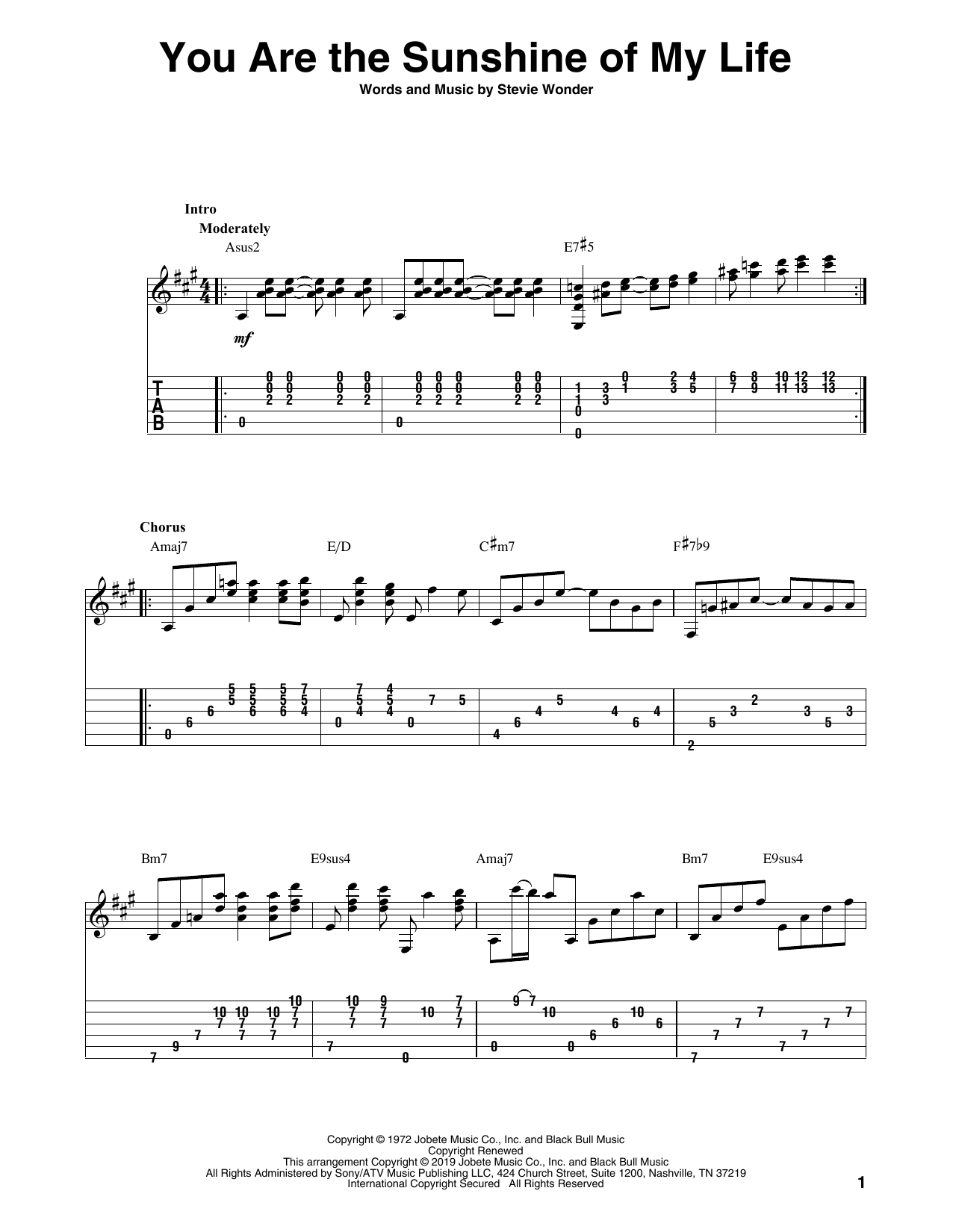 Produktbild zu: You Are The Sunshine Of My Life (arr. Bill LaFleur)