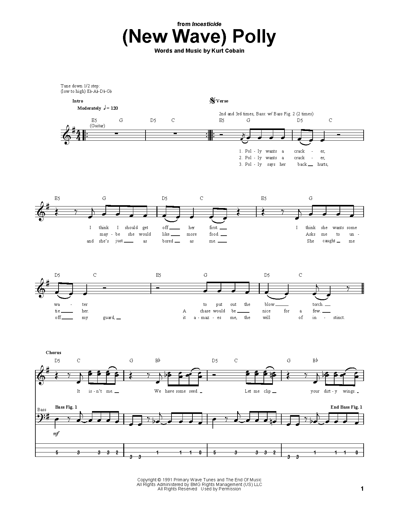 Produktgalerie: Seite 1 von 1 (New Wave) Polly, Nirvana, E-Bass