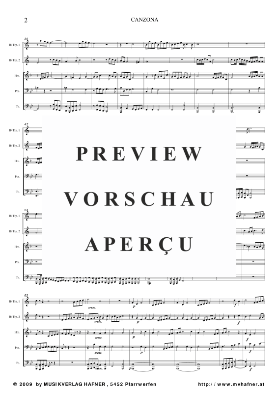 Produktgalerie: Seite 7 von 11 Canzona, , (Blechbläser Quintett)