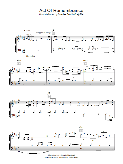 Produktgalerie: Seite 1 von 1 Act Of Remembrance, The Proclaimers, Gesang, Gitarre, Klavier