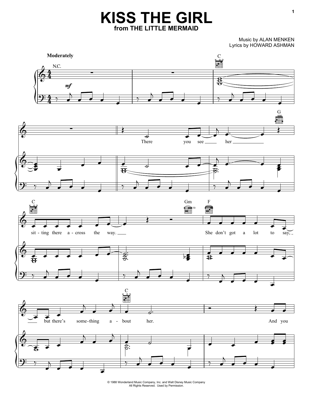 Produktbild zu: Kiss The Girl (from The Little Mermaid)