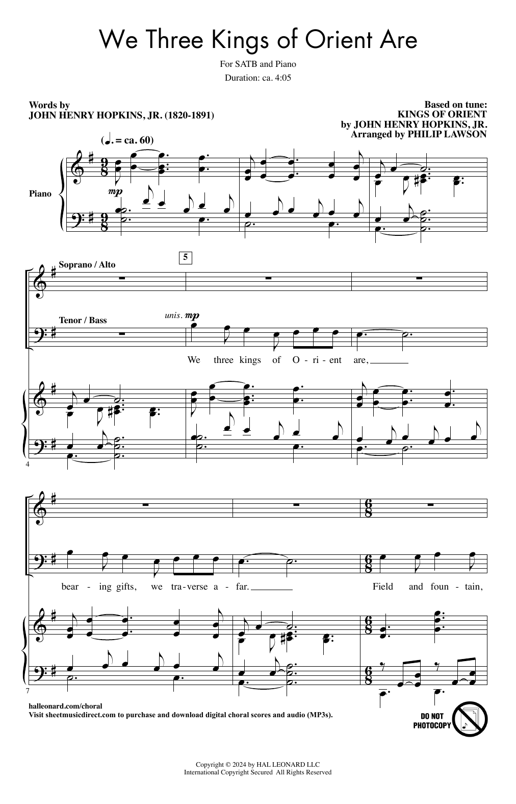 Product picture to: We Three Kings Of Orient Are (arr. Philip Lawson)