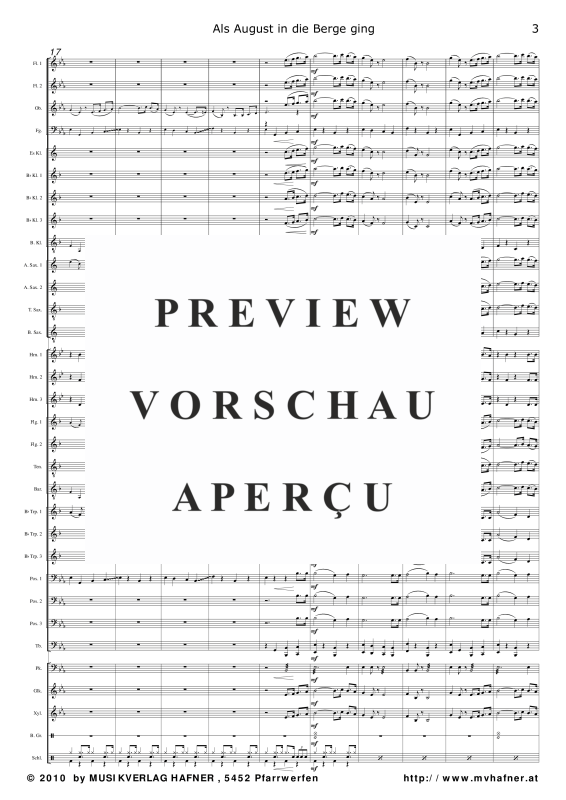Product gallery: Page 8 of 11 Als August in die Berge ging, , (large wind orchestra)