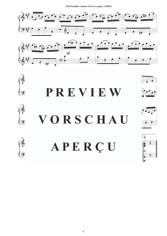Produktgalerie: Seite 9 von 9 Sonate Nr. 6 in A-Dur, , Klavier Solo