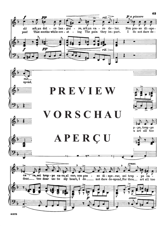 Product gallery: Page 5 of 6 Non posso disperar, Parisotti, Alessandro, Low Voice and Piano