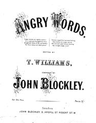 cover: Angry Words, John Blockley